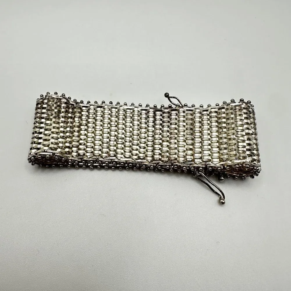 Unbelievable solid Sterling silver‎ mesh like bracelet!